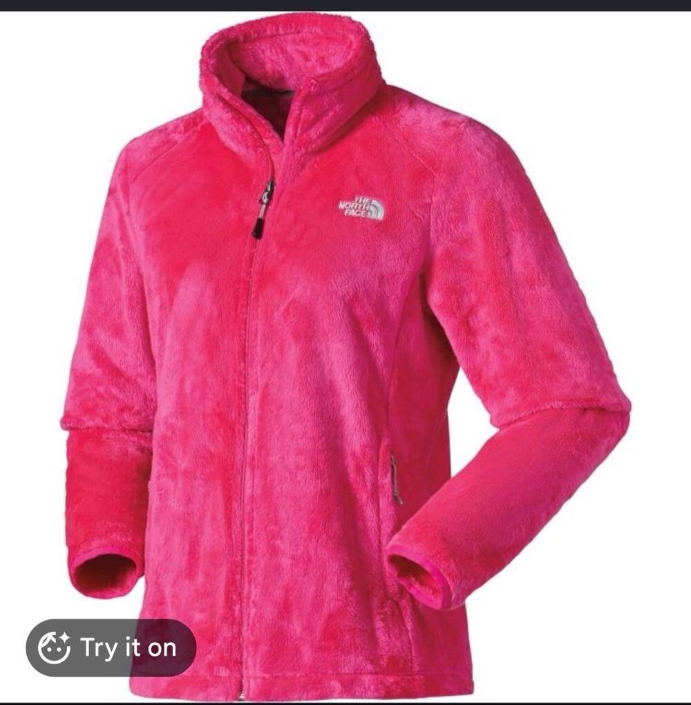 North Face northface osito fleece Jacket coat sweatshirt Xs- MED hot dark pink